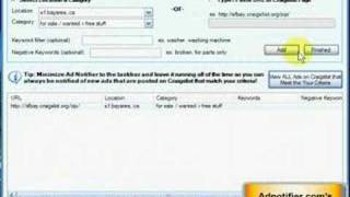 Craigslist Bargain Hunter Software - Ad Notifier