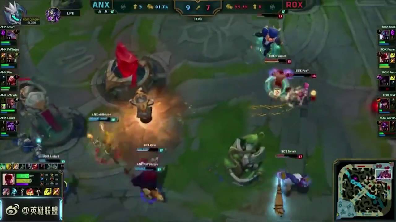 LOL 世界賽 戰鬥民族 ANX VS ROX 4分鐘精華