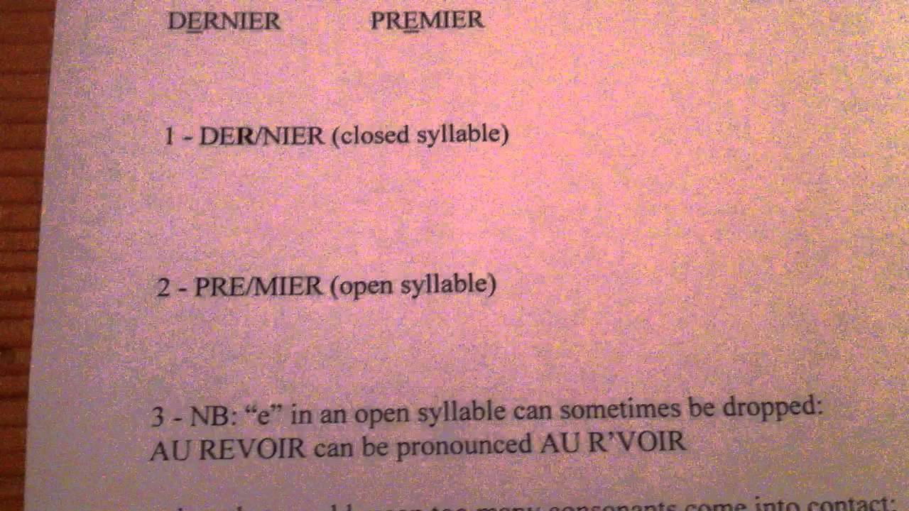3a Guide to French Pronunciation: