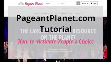 PageantPlanet.com Tutorial: How to Activate People