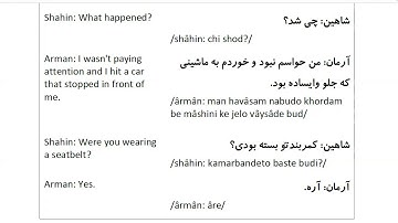 Farsi Conversation: Most Common Words and Phrases: Lesson 70: Accident