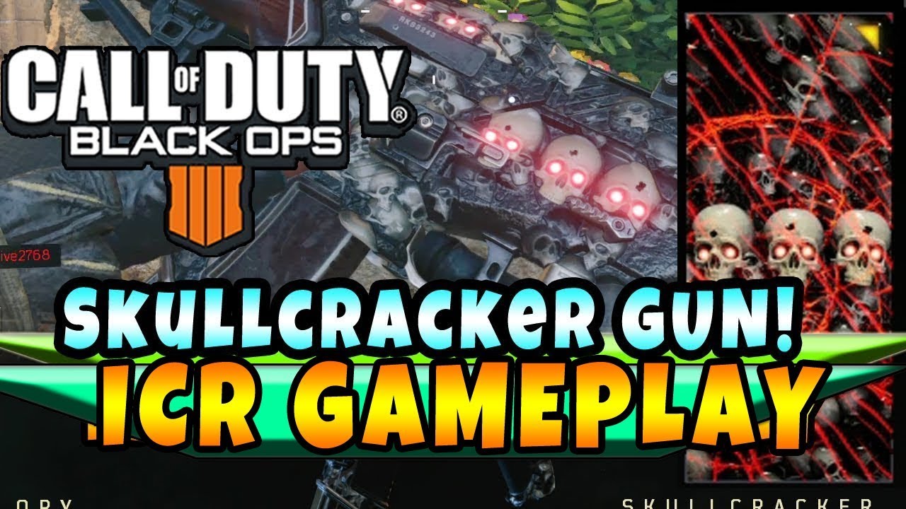 Skullcracker Changing Gun Camo Gameplay (Black Ops 4 Tier 200 ICR Battlepass Reactive Camo)