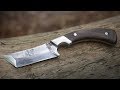 Making a tanto knife from rusty lawn mower blade part 2