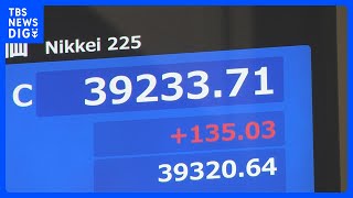 【速報】日経平均終値3万9233円　史上最高値を2営業日連続更新｜TBS NEWS DIG