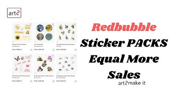 Redbubble Sticker PACKS Equal More Sales