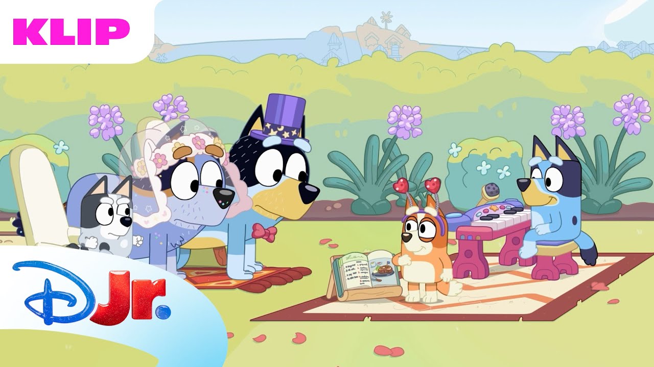 💙 Heste-bryllup | Bluey | Disney Junior Danmark