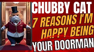 CHUBBY CAT 🐈 😻 7 REASONS I'M HAPPY BEING YOUR DOORMAN #chubbycats #ai