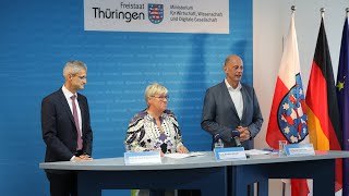 Pressekonferenz zur ansiedlung der hmu health and medical university in erfurt