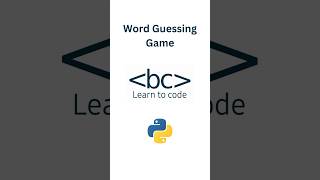 Learn how to create a Word Guessing Game in Python in 60 seconds! #learnpython #code #developer