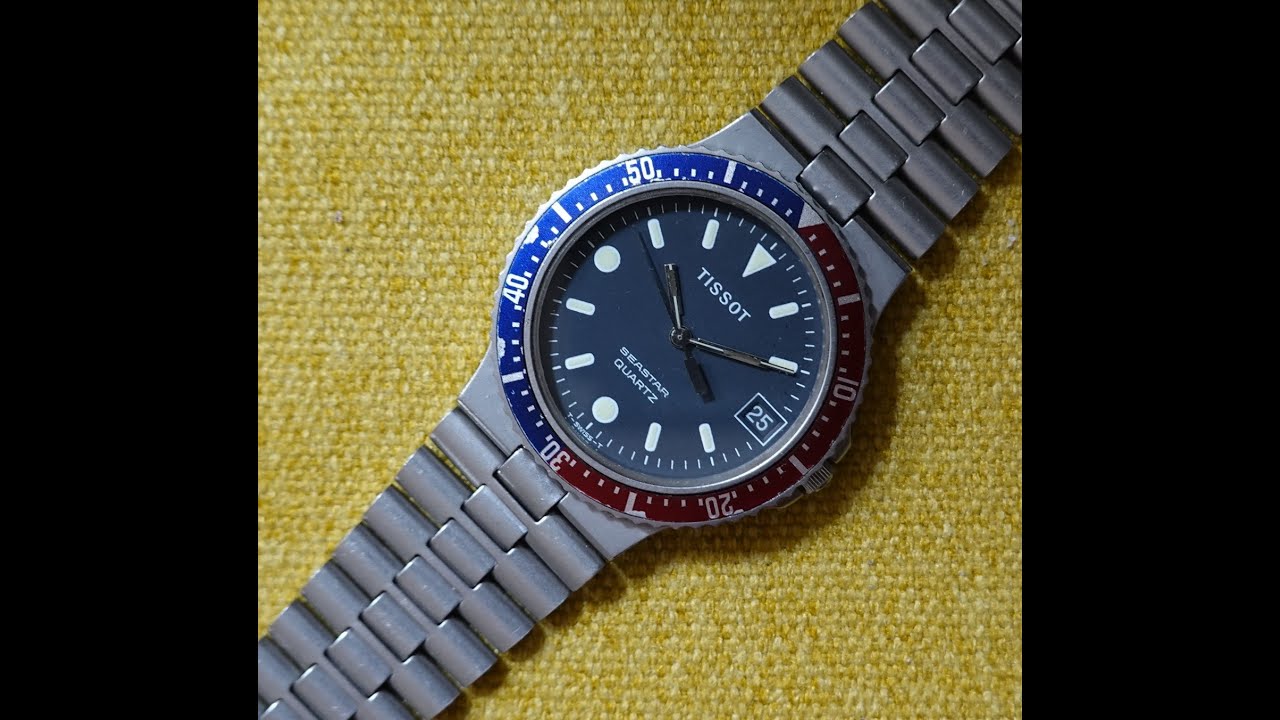 c1985 Tissot Seastar Quartz men's or unisex slim vintage divers