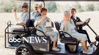 Couple’s grandmothers take the aisle as flower girls in wedding