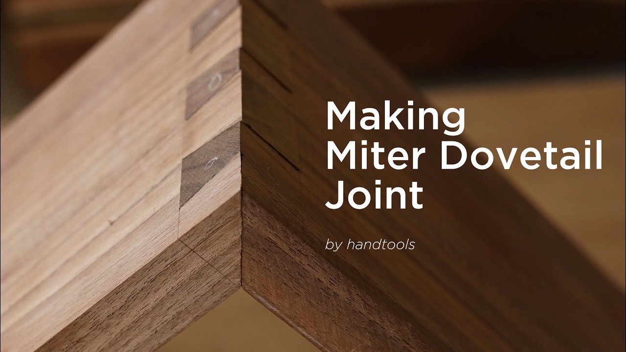 ⁣2.Making Miter Dovetail joint by hand tools[woodworking]