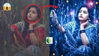 Snapseed editing - How to change background in snapseed app with butterflies || Face cleaning screenshot 5