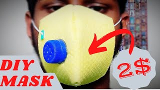 MAKE A MASK AT HOME !! | Under 2$ diy idea