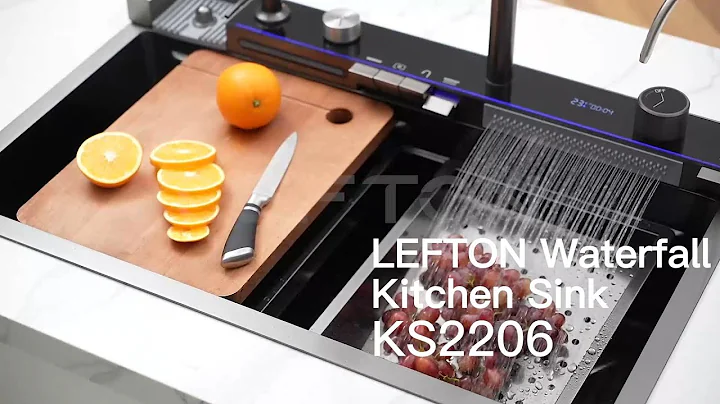 Upgrade Your Kitchen Today with Lefton Kitchen Sink KS2206 Temperature Display & LED Lighting
