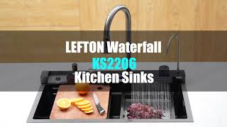 Upgrade Your Kitchen Today with Lefton Kitchen Sink KS2206 Temperature Display & LED Lighting
