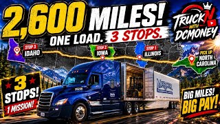3 Stops  2,600 Miles  North Carolina to Idaho! 🚛 | Mercer Owner Operator
