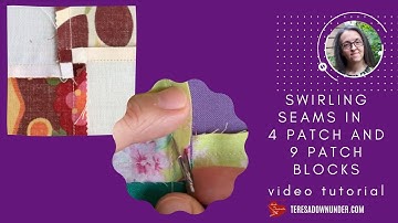 Swirling seams with four patch and nine patch quilt blocks video tutorial