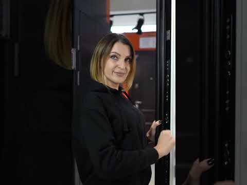 Вхідні двері Abwehr  Rain 516/517 Чорна Шагрінь + Білий супермат Megapolis, видео 1