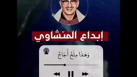 (وهو الذي مرج البحرين) القارئ محمد المنشاوي