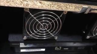 テレビ台に冷却ファン設置 cooling fan on TV stand