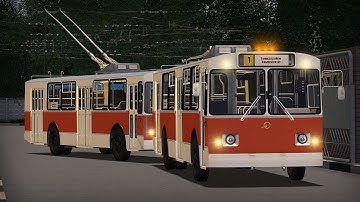 Троллейбусный ПОЕЗД из двух ЗиУ-682В по СМЕ в Балаково! [Gmod Trolleybus System]