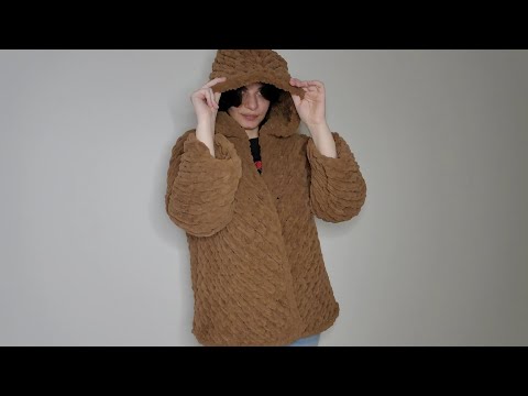 طريقة عمل جاكيت كروشيه بخيط Alize Puffy لجميع المقاسات Crochet Jacket Tutorial All Sizes