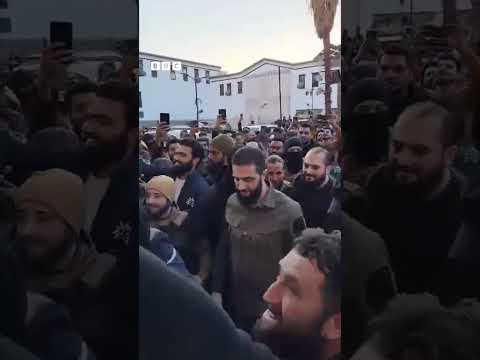 أبو محمد الجولاني يدخل دمشق ويخطب في الأموي