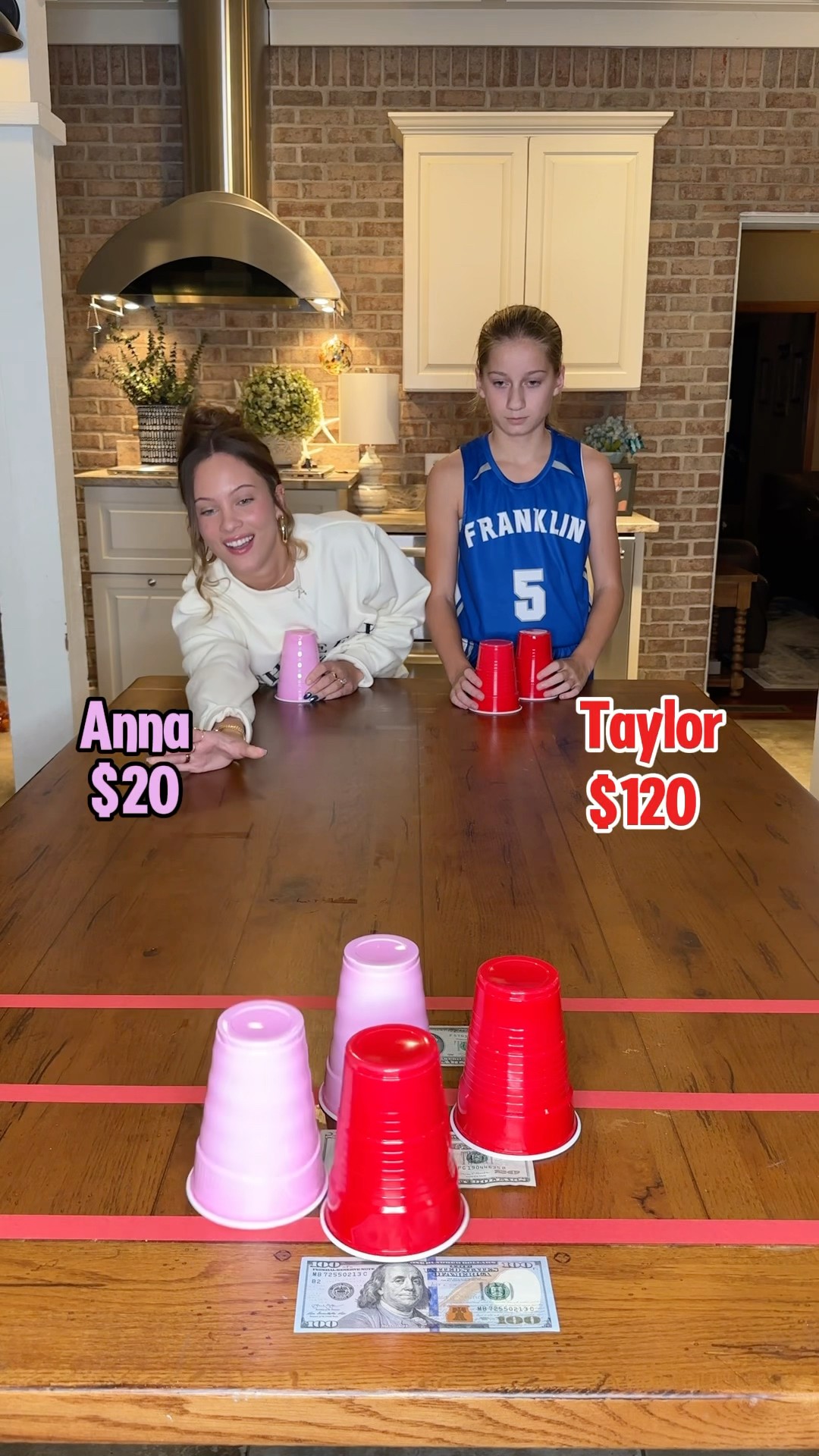 Money cup slide challenge!! #familygamenight #partygames