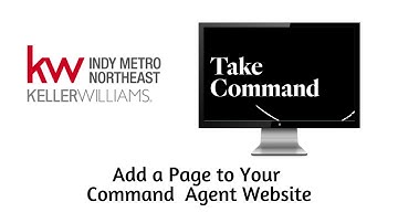 Command Training - Agent Websites - Add Page