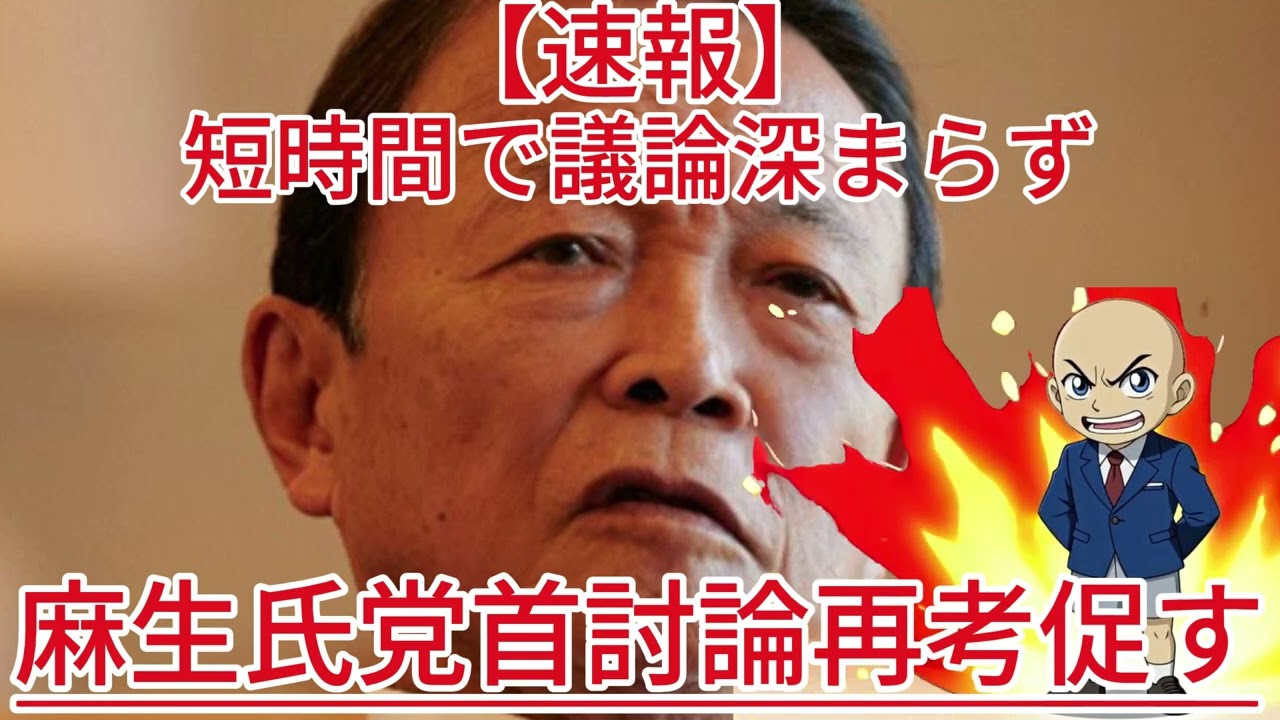 麻生氏が党首討論に苦言、その真相とは?1