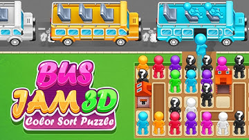 Bus Jam 3D - Color Sort Puzzle Mobile Game | Gameplay Android