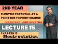 Electric Potential At A Point Due To A Point Charge | Electrostatics | 12th class physics