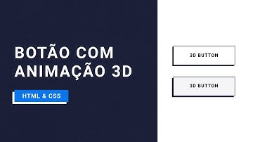 Botão com efeito 3D  | Animação HOVER | Apenas HTML e CSS