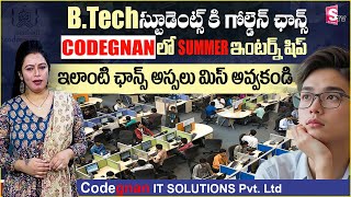 Codegnan Python Webinar | Summer Intership | 100% Placement assistance |#sumantventertainment