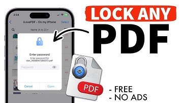 How to Lock PDF Files on iPhone - Free