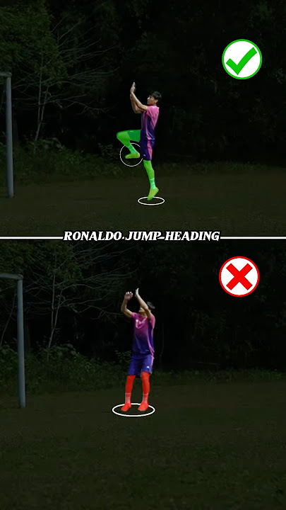 How to do RONALDO JUMP HEADING ⚽️.#football #footballskills #soccer #ronaldojump #shorts