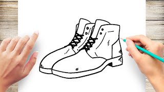 How To Draw Boots Step by Step