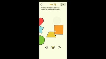 Brain out level 75 Create a rectangle with unequal adjacent sides! Walkthrough Solution