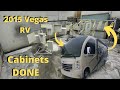 2015 THOR VEGAS RV CABINETS SANDED AND PAINTED PART 9