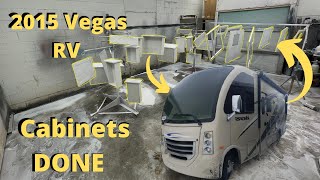 2015 THOR VEGAS RV CABINETS SANDED AND PAINTED PART 9