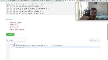Leetcode 2653. Sliding Subarray Beauty (Full explanation and live coding)