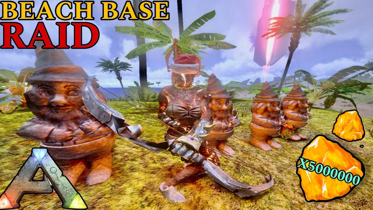ARK | RAID BEACH BASE SOLO ON PVP SERVER | s/2 - YouTube