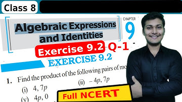 Exercise 9.2 Question 1 Algebraic Expression And Identities CLASS 8 Math COMPLETE Ncert