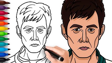 HOW TO DRAW SEONG GI-HUN (PLAYER 456) | Squid Game Season 2 - Easy Step by Step Drawing