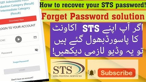 How to reset your password | Reset password | generat new password | Sts  password |update password