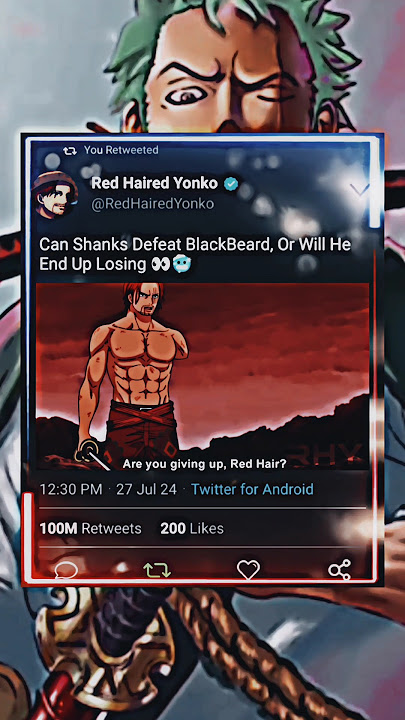 Can Shanks Defeat BlackBeard, Or Will He End Up Losing 👀🥶 #onepiece