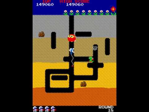 MAME Dig Dug high round with cheats
