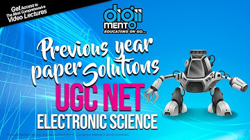 UGC NET Electronic Science June 2013  paper solution paper 2 Part 1 Q31 to 50