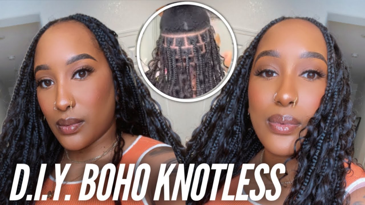 How I DIY My Super Full Boho Knotless With Human hair｜Detailed!!｜YGwigs - YouTube
